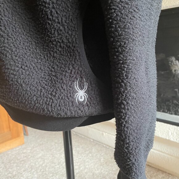 Spyder Black Lydia Sherpa Hooded Full Zip Jacket size M - Picture 9 of 15